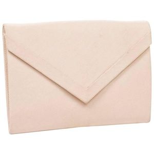 CHRISTIAN DIOR Vintage Clutch in Ivory Blush Satin